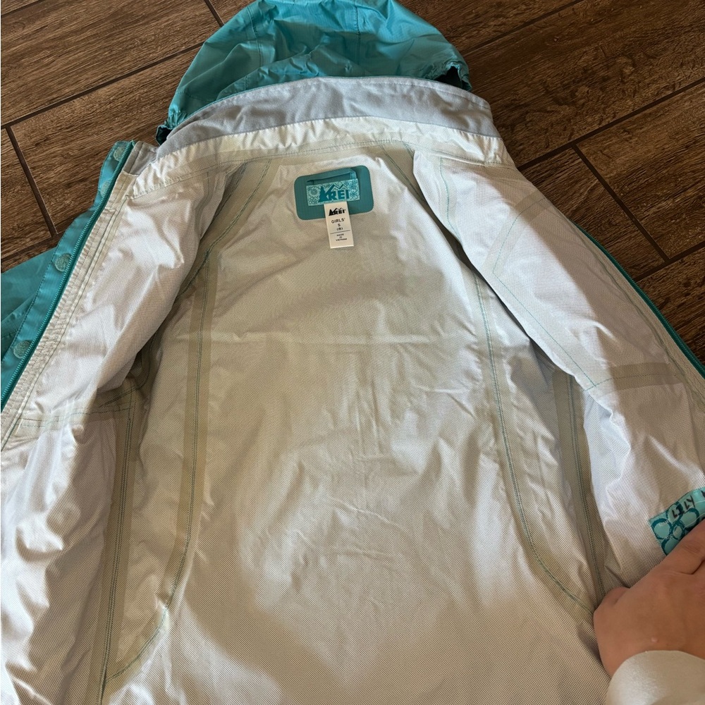 REI blue Hooded Jacket with Zipper Pockets - Picture 4 of 5